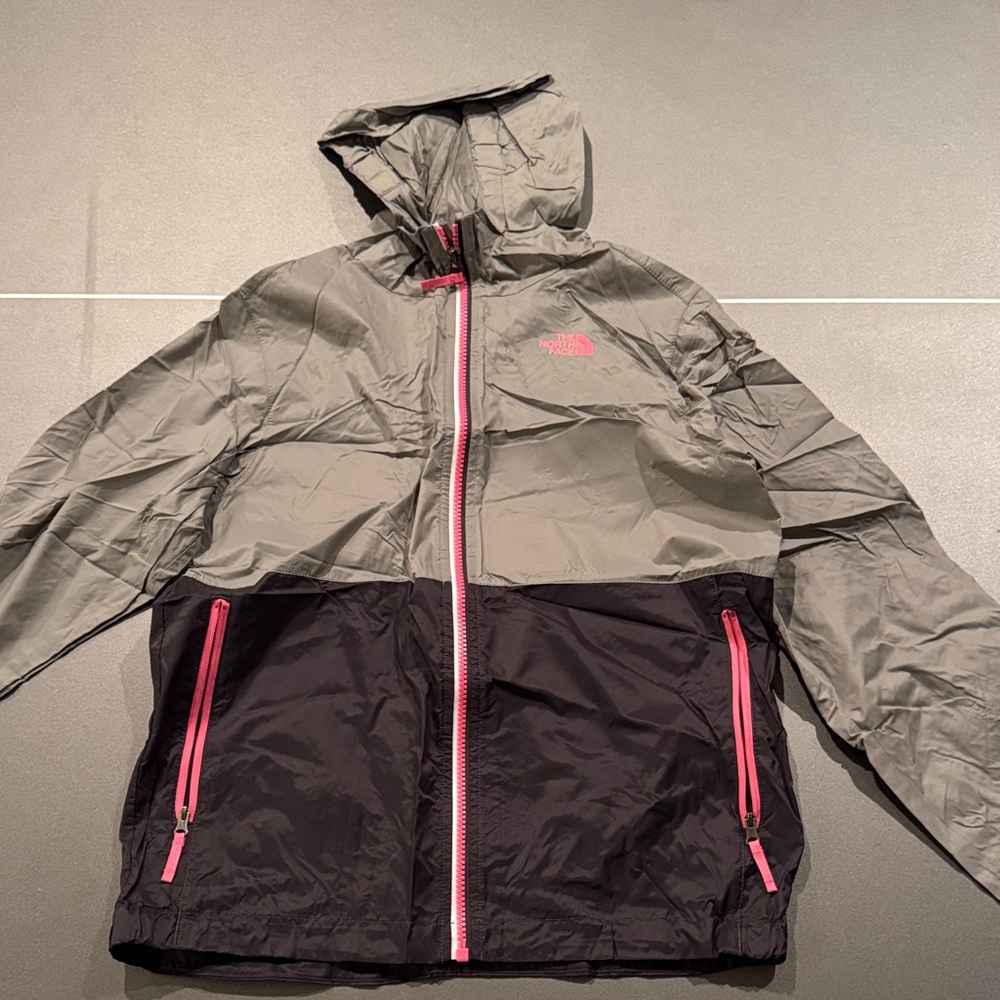 The North Face Two-Tone Windbreaker with Pink Zippers